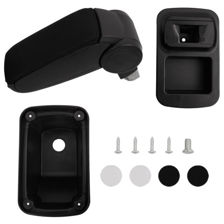 vidaXL Reposabrazos para coche ABS negro 14x33x(30-45,5) cm
