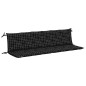 vidaXL Cojines para banco jardín 2 uds tela a cuadros negro 200x50x7cm vidaXL Cojines para banco jardín 2 uds tela a cuadros negro 200x50x7cm
