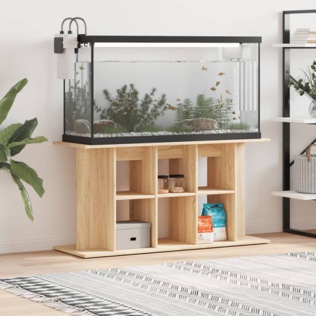 vidaXL Soporte para acuario madera ingeniería roble Sonoma 120x40x60cm