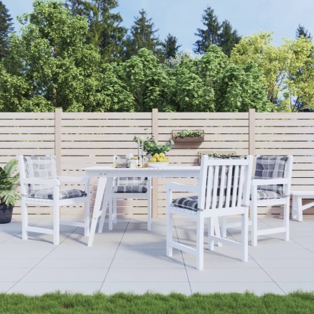 vidaXL Cojín silla de jardín respaldo bajo 4 uds tela a cuadros gris