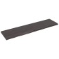 vidaXL Estante pared madera roble tratada marrón oscuro 200x50x(2-6)cm vidaXL Estante pared madera roble tratada marrón oscuro 200x50x(2-6)cm