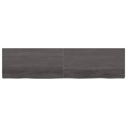 vidaXL Estante pared madera roble tratada marrón oscuro 200x50x(2-6)cm