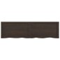vidaXL Estante pared madera roble tratada marrón oscuro 140x40x(2-6)cm