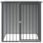 vidaXL Caseta perros con tejado acero galvanizado negro 110x103x109 cm