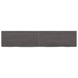vidaXL Estante pared madera roble tratada marrón oscuro 140x30x(2-6)cm