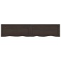 vidaXL Estante pared madera roble tratada marrón oscuro 140x30x(2-6)cm