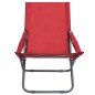 vidaXL Sillas de playa plegables 2 unidades tela rojo vidaXL Sillas de playa plegables 2 unidades tela rojo