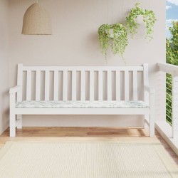 vidaXL Cojín para banco de jardín tela estampado de hojas 200x50x3 cm