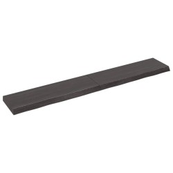 vidaXL Estante pared madera roble tratada marrón oscuro 180x30x(2-6)cm
