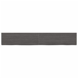 vidaXL Estante pared madera roble tratada marrón oscuro 180x30x(2-6)cm