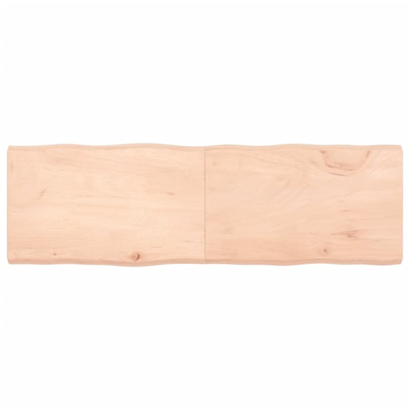 vidaXL Tablero de mesa madera maciza borde natural 160x50x(2-6) cm