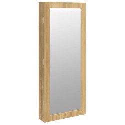 vidaXL Espejo con joyero y luces LED para pared