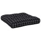 vidaXL Cojín para palés tela a cuadros negro 50x50x12 cm vidaXL Cojín para palés tela a cuadros negro 50x50x12 cm
