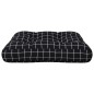 vidaXL Cojín para palés tela a cuadros negro 50x50x12 cm vidaXL Cojín para palés tela a cuadros negro 50x50x12 cm