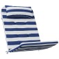 vidaXL Cojines silla Adirondack 2 uds tela Oxford a rayas azul blanco