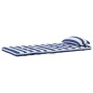 vidaXL Cojines silla Adirondack 2 uds tela Oxford a rayas azul blanco