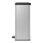 Curver Papelera de pedal doble Deco plateado 26L+26L Curver Papelera de pedal doble Deco plateado 26L+26L