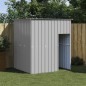 vidaXL Caseta perros tejado acero galvanizado gris claro 165x153x181cm