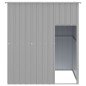 vidaXL Caseta perros tejado acero galvanizado gris claro 165x153x181cm