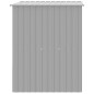 vidaXL Caseta perros tejado acero galvanizado gris claro 165x153x181cm