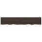 vidaXL Estante pared madera roble tratada marrón oscuro 220x40x(2-4)cm