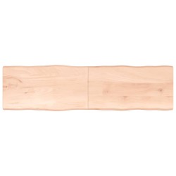 vidaXL Tablero de mesa madera maciza borde natural 220x60x(2-4) cm