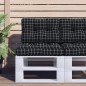 vidaXL Cojín para palés tela a cuadros negro 60x40x12 cm vidaXL Cojín para palés tela a cuadros negro 60x40x12 cm