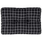 vidaXL Cojín para palés tela a cuadros negro 60x40x12 cm vidaXL Cojín para palés tela a cuadros negro 60x40x12 cm