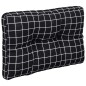 vidaXL Cojín para palés tela a cuadros negro 60x40x12 cm vidaXL Cojín para palés tela a cuadros negro 60x40x12 cm