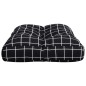 vidaXL Cojín para palés tela a cuadros negro 60x40x12 cm vidaXL Cojín para palés tela a cuadros negro 60x40x12 cm