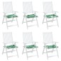 vidaXL Cojines de silla 6 uds tela estampado de hojas 50x50x3 cm vidaXL Cojines de silla 6 uds tela estampado de hojas 50x50x3 cm