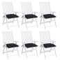 vidaXL Cojines para silla 6 uds tela a cuadros negro 40x40x7 cm vidaXL Cojines para silla 6 uds tela a cuadros negro 40x40x7 cm