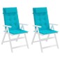 vidaXL Cojines para silla con respaldo alto 2 uds tela Oxford turquesa vidaXL Cojines para silla con respaldo alto 2 uds tela Oxford turquesa