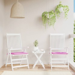 vidaXL Cojines de silla de jardín 2 uds tela rosa 40x40x3 cm