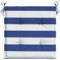 vidaXL Cojines silla jardín 6 uds tela a rayas azul y blanco 50x50x3cm vidaXL Cojines silla jardín 6 uds tela a rayas azul y blanco 50x50x3cm