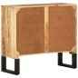 vidaXL Aparador de madera maciza de mango y metal 80x30x71 cm