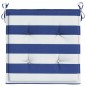 vidaXL Cojines silla jardín 2 uds tela a rayas azul y blanco 40x40x3cm vidaXL Cojines silla jardín 2 uds tela a rayas azul y blanco 40x40x3cm