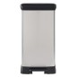Curver Papelera de pedal doble Deco plateado 23L + 23L Curver Papelera de pedal doble Deco plateado 23L + 23L