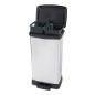 Curver Papelera de pedal doble Deco plateado 23L + 23L Curver Papelera de pedal doble Deco plateado 23L + 23L