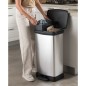 Curver Papelera de pedal doble Deco plateado 23L + 23L Curver Papelera de pedal doble Deco plateado 23L + 23L