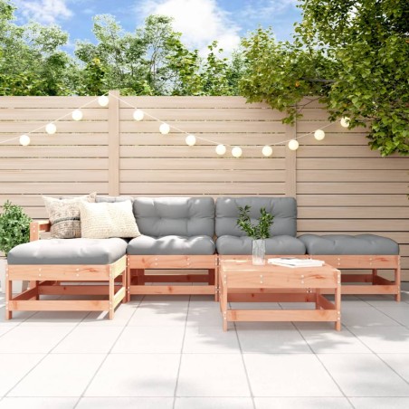 vidaXL Juego de muebles de jardín 6 pzas madera maciza abeto Douglas
