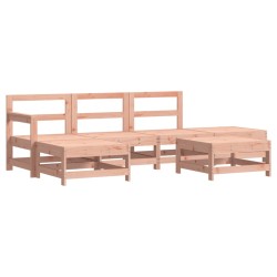 vidaXL Juego de muebles de jardín 6 pzas madera maciza abeto Douglas
