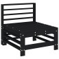 vidaXL Juego muebles de jardín 6 piezas madera maciza pino negro vidaXL Juego muebles de jardín 6 piezas madera maciza pino negro