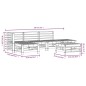vidaXL Juego muebles de jardín 6 piezas madera maciza pino negro vidaXL Juego muebles de jardín 6 piezas madera maciza pino negro