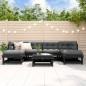 vidaXL Juego de muebles de jardín 7 piezas madera maciza de pino negro vidaXL Juego de muebles de jardín 7 piezas madera maciza de pino negro