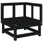 vidaXL Juego de muebles de jardín 7 piezas madera maciza de pino negro vidaXL Juego de muebles de jardín 7 piezas madera maciza de pino negro
