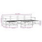 vidaXL Juego de muebles de jardín 7 piezas madera maciza de pino negro