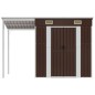 vidaXL Cobertizo jardín tejado alargado acero marrón 277x110,5x181 cm vidaXL Cobertizo jardín tejado alargado acero marrón 277x110,5x181 cm
