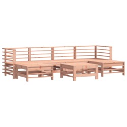 vidaXL Juego de muebles de jardín 7 pzas madera maciza abeto Douglas