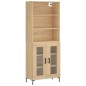 vidaXL Aparador alto madera contrachapada color roble 69,5x34x180 cm vidaXL Aparador alto madera contrachapada color roble 69,5x34x180 cm